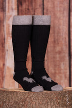 Load image into Gallery viewer, Ski/Snow stockings in charcoal alpaca