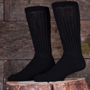 Black alpaca diabetic stockings