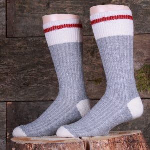 Traditional gray alpaca stockings